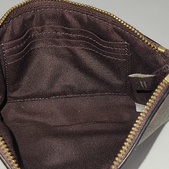 Coach Jumbo Rose Signature Coated Canvas Wristlet Wallet - Picture 10 of 11